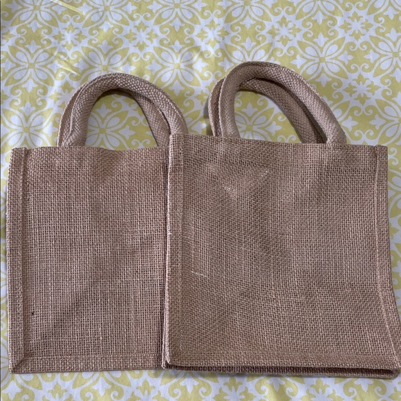 Other - 2 Tan Jute/ Burlap Bags to use for Gifts, Crafts, Display, Holidays, NWOT